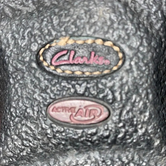 CLARKS Artisan Inca Meg leather zipper front wedge slip-on black NEW size 7.5 M - Picture 7 of 10